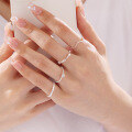 wholesale S999 solid silver minimalist solid closed ring for women, small batch design, versatile and unique index finger ring-0-2