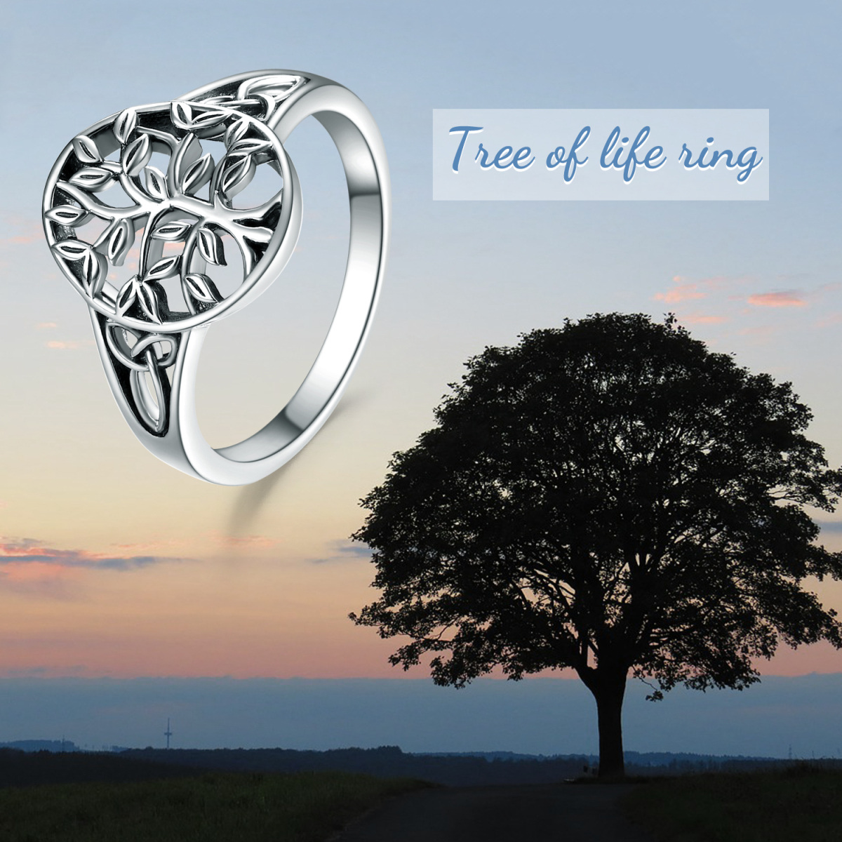 Sterling Silver Tree Of Life Ring-5