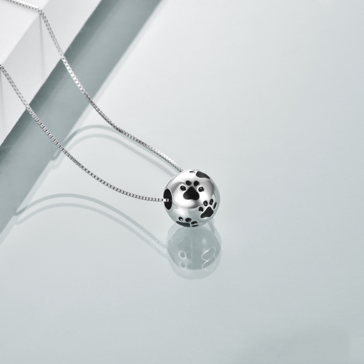 Collier en argent sterling Paw & Ball Urn-3