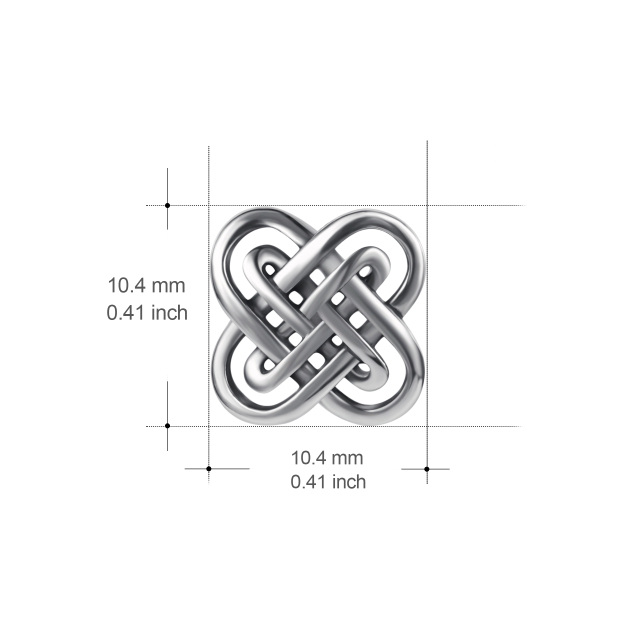 Sterling Silver Celtic Knot Stud Earrings-5