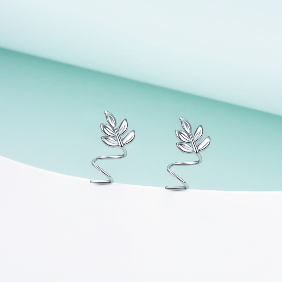 Boucles d'oreilles en argent Sterling Leaves Climber-3