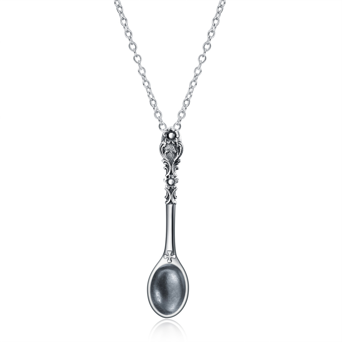 Collier à pendentif cuillère en argent-1