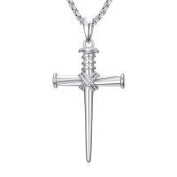 wholesale S925 Sterling Silver Necklace For Men Dragon/cross/st Christopher Jewelry Gifts For Women Her -style_name:Nail Cross