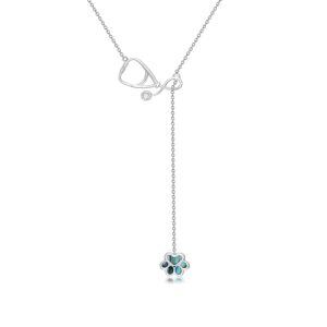 Paw Print Y Stethoscope Necklace