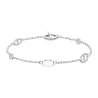 TOUPOP Sterling Silver Ankle Bracelets For Women Adjustable Anklet Elegant Foot Jewelry-style_name:Toggle