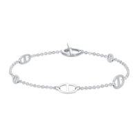 wholesale TOUPOP 925 Sterling Silver Ankle Bracelets For Women Adjustable Anklet Elegant Foot Jewelry Birthday Gift For Her Wife Mom Girlfriend -style_name:Toggle