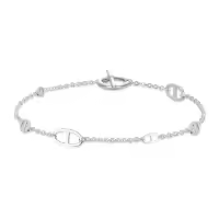 TOUPOP Sterling Silver & Crystal Star Charm Bracelet Adjustable Christmas Gift-style_name:Toggle Bracelet