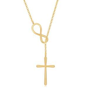 Infinity Cross Y Necklace