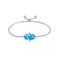 wholesale Bracelet For Women 925 Sterling Silver Dainty Simple Gemstone Link Bracelet Fine Jewelry Birthday Christmas Gifts For Women Her Mom (fully Adjustable To 9 Inches) -color_name:A-Topaz-December