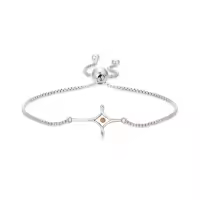 TOUPOP Sterling Silver Mustard Seed Bracelet Christian Faith Jewelry Christmas Gifts-style_name:cross