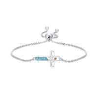 wholesale Cross Mustard Seed Bracelet 925 Sterling Silver Faith Christian Jewelry Christmas Gifts For Women Her -style_name:Mountains-2