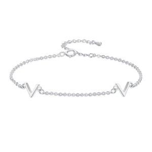 V letter bracelet