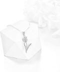 TOUPOP 14K Gold Diamond Tulip Pendant Necklace for Women-0-3