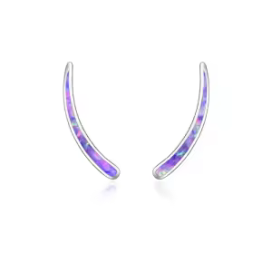 1-Created Purple opal ear climber