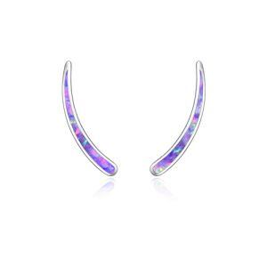 1-Created Purple opal ear climber