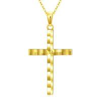 TOUPOP 14K Gold Necklace Women Infinity Heart Rose Sunflower Celtic Cross Pendant-style_name:Cross Necklace