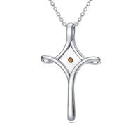 wholesale Cross Mustard Seed Necklace 925 Sterling Silver Faith Christian Jewelry Christmas Gifts For Women Her -style_name:Mustard Seed Cross A