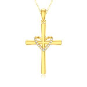 Heart Cross Necklace-A