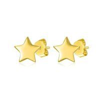 TOUPOP 14K Gold Moissanite Ball Star Heart Teardrop Love Knot Stud Earrings-style_name:Gold Star Stud 14k Gold