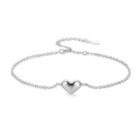 TOUPOP Sterling Silver & Crystal Star Charm Bracelet Adjustable Christmas Gift-style_name:Herat Bracelet