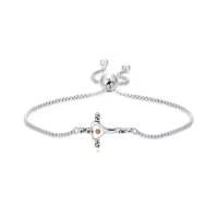 TOUPOP Sterling Silver Mustard Seed Bracelet Christian Faith Jewelry Christmas Gifts-style_name:cross-1