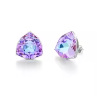 TOUPOP Sterling Silver Crystal Birthstone Stud Earrings for Women-color_name:02-Feb-Amethyst