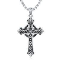 wholesale Cross Necklace 925 Sterling Silver Cross Pendant Christmas Fathers Day Birthday Gifts For Men Gifts For Father Gifts For Dad Brother Husband Son -style_name:J04 Gothic Cross