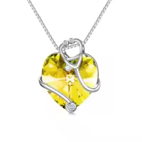 TOUPOP Sterling Silver Crystal Stethoscope Necklace Nursing Jewelry Gifts-color_name:11-November