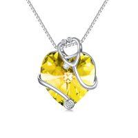 wholesale TOUPOP Gifts For Nurse Birthstone Stethoscope Necklace 925 Sterling Silver Heart Crystal Nursing Themed Jewelry Nurses Day Christmas Gifts For Women Doctor Medical Student -color_name:11-November