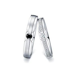 L Moissanite Wedding Ring Set