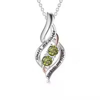TOUPOP Sterling Silver Sister Necklace Fashion Jewelry Gifts For Women-style_name:08-Aug-Always My Sister Forever My Friend