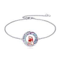 wholesale Bear Bracelet Sterling Silver Moon Jewelry Bear Gifts -style_name:Bear with honeypot