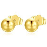 TOUPOP 14K Gold Moissanite Ball Star Heart Teardrop Love Knot Stud Earrings-style_name:Gold 4mm Ball Stud 14K Gold