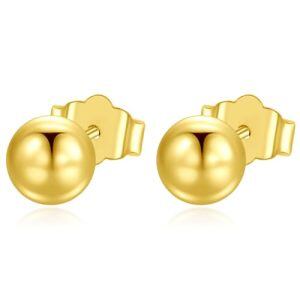 Gold 4mm Ball Stud 14K Gold
