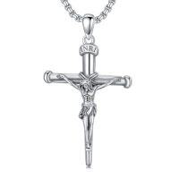 wholesale Cross Necklace 925 Sterling Silver Cross Pendant Christmas Fathers Day Birthday Gifts For Men Gifts For Father Gifts For Dad Brother Husband Son -style_name:B04 Jesus Nail Cross III