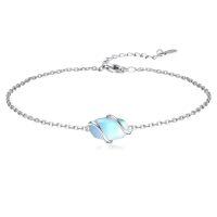 wholesale Anklet For Women 925 Sterling Silver Dainty Gemstone Ankle Bracelet Beach Fine Jewelry Summer Christmas Gifts For Women Her -color_name:Moonstone