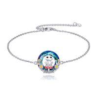 wholesale Frog Bracelet S925 Sterling Silver Crystal Frog Jewelry For Women Birthday Christmas Gifts -style_name:Frog-Blue Circle Crystal