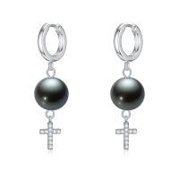 wholesale Black Freshwater Pearl Pendant Women's Pure Silver Freshwater Black Pearl Pendant Earrings Anniversary Jewelry Birthday Gift For Women Wife Girlfriend -style_name:Freshwater Pearl02