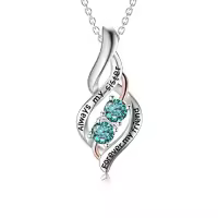 TOUPOP Sterling Silver Sister Necklace Fashion Jewelry Gifts For Women-style_name:12-Dec-Always My Sister Forever My Friend