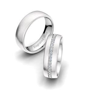 A Wedding Ring Set-44 Stones