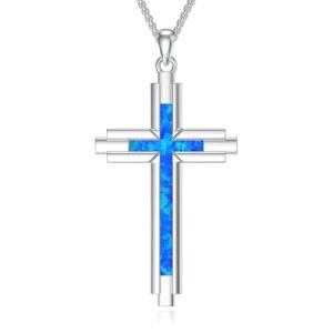 K04-Blue Opal Cross