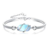 wholesale 925 Sterling Silver Bracelet For Women Gemstone Bracelet Bangle Fine Jewelry Birthday Christmas Gifts For Women Her Wife Mom -color_name:A-Moonstone