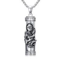 wholesale Patron Saint Necklace S925 Sterling Silver Four Way Cross Necklace St Michael/st Christopher/st Benedict/st Joseph/st Francis Pendant, Religious Protection Necklace For Men Women Birthday Father's Day Anniversary -style_name:5-St Anthony Urn