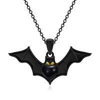 wholesale TOUPOP Halloween Necklace 925 Sterling Silver Witch Moon/ghost Pumpkin/bat Pendant Jewelry Christmas Birthday Halloween Gifts For Women -style_name:4-Bat