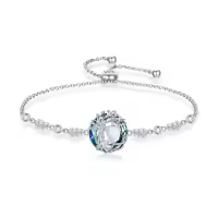 TOUPOP Sterling Silver Austrian Crystal Tree Of Life Birthstone Bracelet-color_name:10-Oct-Opal
