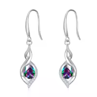 TOUPOP Sterling Silver Birthstone Earrings Infinity Love Jewelry Gift-color_name:06-June-Alexandrite