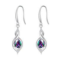 wholesale Birthstone Earrings For Women 925 Sterling Silver Infinity Love Jewelry Birthday Christmas Gifts For Women Mom Wife Girlfriend -color_name:06-June-Alexandrite
