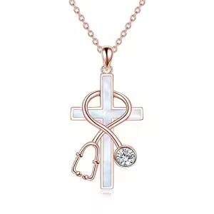 A01-White Opal Stethoscope(Rose Gold)