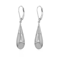 TOUPOP 925 Sterling Silver Enamel Teardrop Dangle Earrings Women Gifts-color_name:White