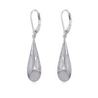 wholesale Teardrop Earrings For Women 925 Sterling Silver Enamel Dangle Earrings Jewelry Birthday Christmas Gifts For Her -color_name:White